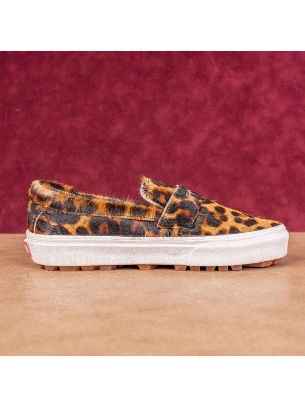 VANS Unisex S53 Calf hair Leopard Print platform sneakers size M5.5 W7 - Picture 8 of 8